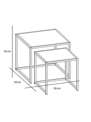 Imagen 2 del producto Set 2 Mesas Laterales Tribeca
