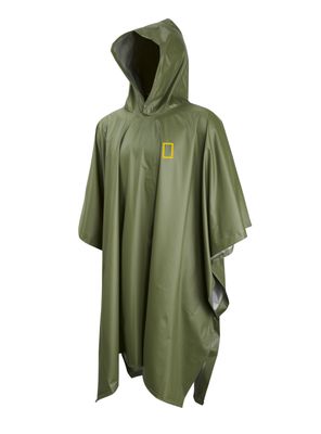 Poncho National Geographic A Prueba de Agua Verde