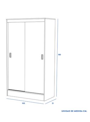 Imagen 2 del producto Clóset Caburgua 2 Puertas Corredera