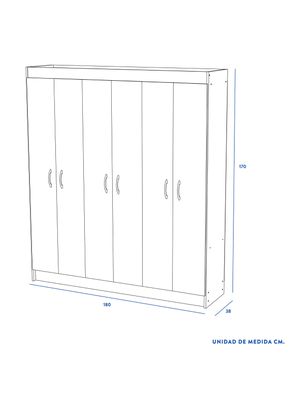 Imagen 2 del producto Clóset 6 Puertas Laredo Blanco