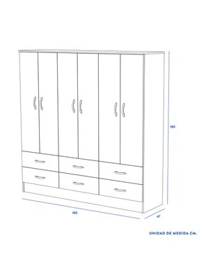 Imagen 2 del producto Clóset 6 Cajones 6 Puertas Maipo Olmo/Blanco