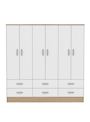 Clóset 6 Cajones 6 Puertas Maipo Olmo/Blanco