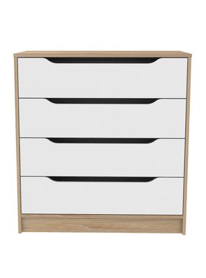 Cómoda 4 Cajones Olmo/Blanco