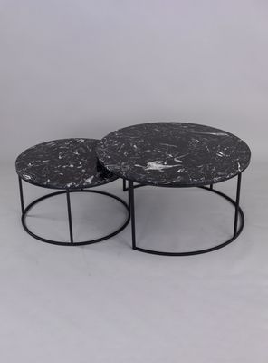 Set de Mesas de Centro Anidadas Mármol Grande y Pequeña