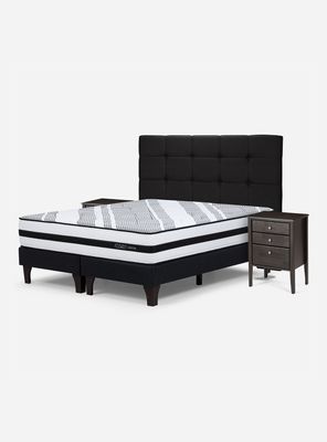 Imagen 1 del producto Cama Europea Driven 2 Plazas Base Dividida + Set Muebles Issey