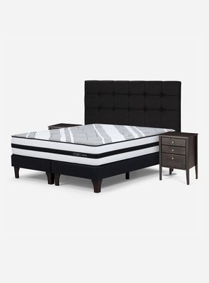 Cama Europea Driven King + Set Muebles Issey