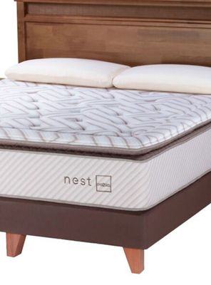 Imagen 2 del producto Cama Europea Nest 2 Plazas Base Dividida + Set Muebles Veneto + Almohadas Memory Max