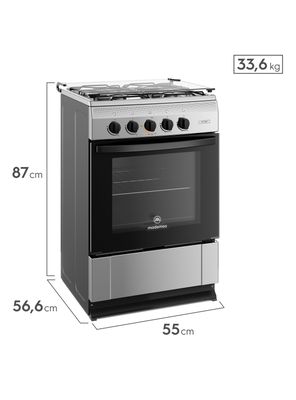 Imagen 2 del producto Cocina a Gas 4 Quemadores MV 220 T Acero Inoxidable