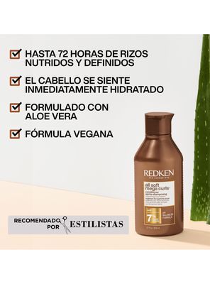 Imagen 2 del producto Acondicionador Hidratante Cabello Rizado y Seco All Soft Mega Curls 300ml
