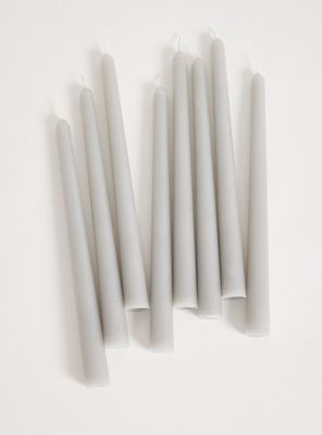 Imagen 2 del producto Pack 8 Velas Dinner Gris 24.5 cm