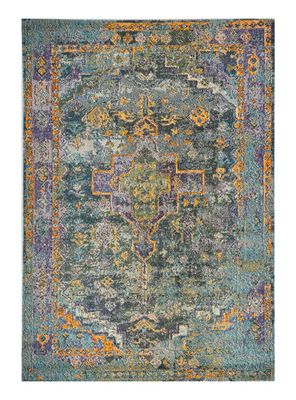 Alfombra Color Azul Bordes 160 x 230 cm