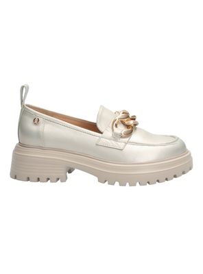 Mocasín Cuero Leboni Gold Mujer