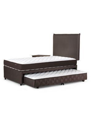 Diván 1.5 Plazas Ergo T + Respaldo + Velador Mau