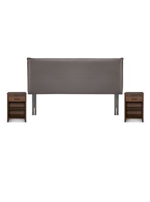 Set Respaldo King + Velador Maurice Chocolate