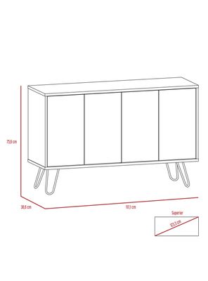 Imagen 2 del producto Buffet Vassel Miel Plomo TuHome