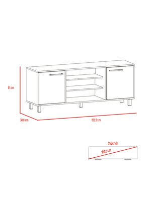 Imagen 2 del producto Rack TuHome TV 65"" Kaia Wengue Miel TuHome