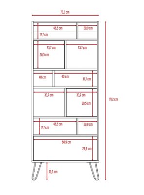 Imagen 2 del producto Biblioteca TuHome Vassel Miel Plomo