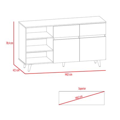 Imagen 2 del producto Buffet Salem Miel Plomo TuHome