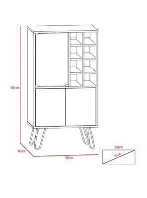 Imagen 2 del producto Combo TuHome Muebles Vassel Miel Plomo Bar + Mesa de Centro TuHome