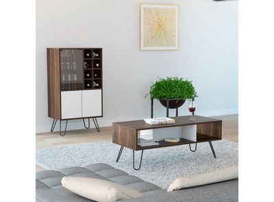 Imagen 2 del producto Combo Muebles Vassel Habano Blanco Bar + Mesa de Centro
