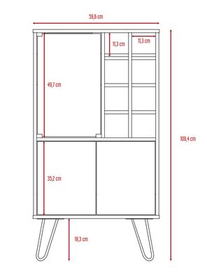 Imagen 2 del producto Combo TuHome Muebles Vassel Miel Plomo Biblioteca + Bar TuHome