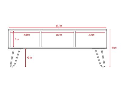 Imagen 2 del producto Combo Muebles Vassel Miel Plomo Bar + Rack TV + Mesa de Centro TuHome