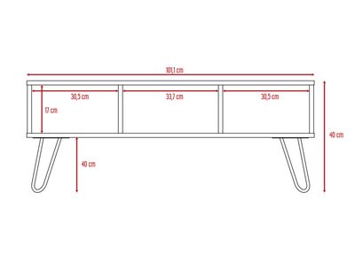 Imagen 2 del producto Combo Muebles Vassel Miel Plomo Buffet + Rack TV + Mesa de Centro TuHome