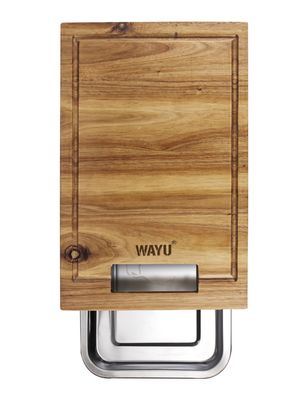 Tabla Madera + Bandeja Acero