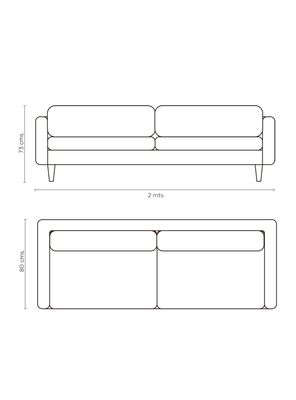 Imagen 2 del producto Sofá Tellum Bronce Velvet