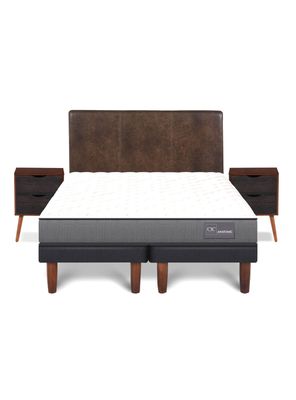 Imagen 2 del producto Cama Europea Anatomic 2 Plazas Base Dividida + Set Muebles Baker