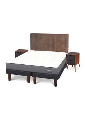 Cama Europea Anatomic King + Set Muebles Baker