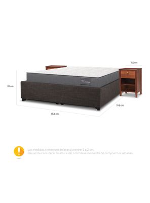 Imagen 2 del producto Space Box Europea Anatomic 2 Plazas + Veladores Torino