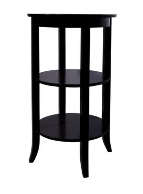 Mesa Kadar Lateral Circular Con Cubierta de Vidrio Kadar