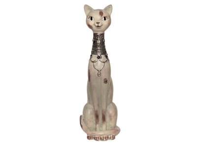 Figura Decorativa Gato de Pie Beige Kadar