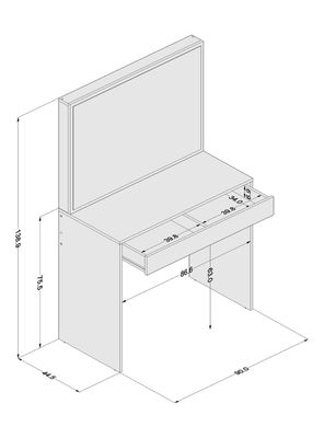 Imagen 2 del producto Tocador Virginia 1 Cajón
