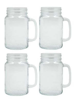 Set 4 Vasos Mojito Mason 450 ml