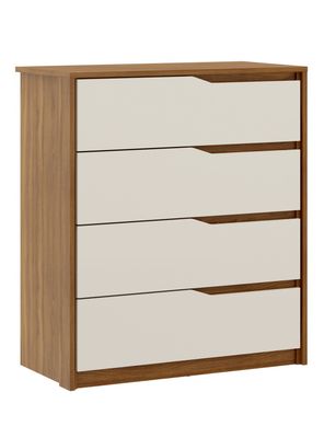 Comoda Atria 4 Cajones Amendoa Blanco