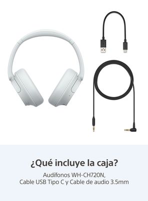 Imagen 2 del producto Audífonos Inalámbricos Noise Cancelling WH-CH720 Blanco
