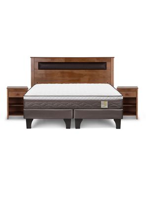 Imagen 2 del producto Cama Europea New Style 4 Plus 2 Plazas Base Dividida + Set Mueble Ferrara