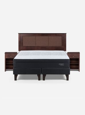 Imagen 2 del producto Cama Europea Tempo 2 Plazas Base Dividida + Set Muebles Rachel