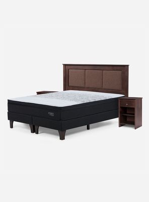 Cama Europea Tempo King + Set Muebles Rachel
