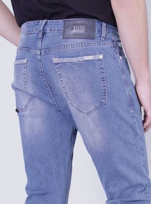 Imagen 2 del producto Jeans Ellus Strainght Tiro Medio Celeste