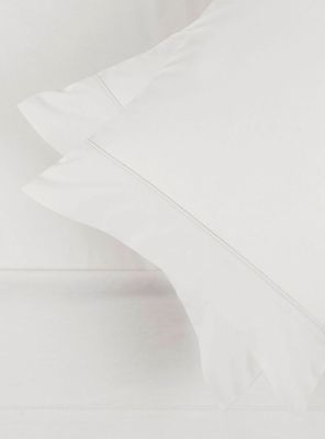 Sábanas 2 Plazas Nina Herrera 220 Hilos Lisas Blanca