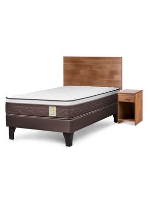 Cama Europea New Style 4 Plus 1 Plaza + Set Muebles Tabor