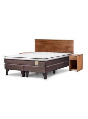 Cama Europea New Style 4 Plus 2 Plazas + Set Muebles Tabor