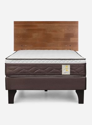 Imagen 2 del producto Cama Europea New Style 4 Plus 1.5 Plazas + Respaldo Tabor Café