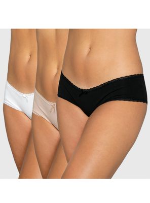 Pack 3 Pantaleta Algodón y Tiro Medio