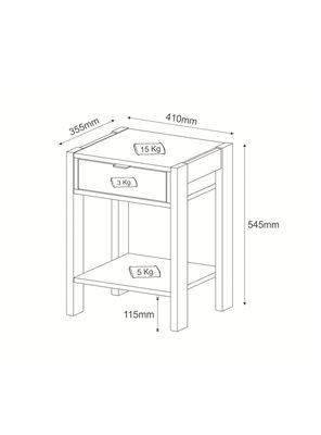 Imagen 2 del producto Velador Az 1C Negro