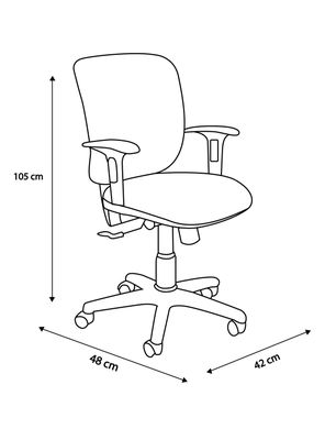 Imagen 2 del producto Silla de Escritorio Ecocuero Redy Giratoria Apoyabrazos