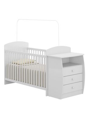 Cuna con Cajonera Mudador Blanco